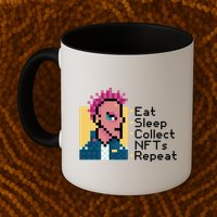 Eat Sleep Collect Nfts Repeat Pixel Mug
