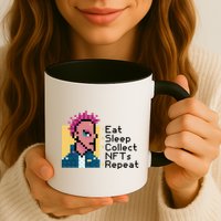 Eat Sleep Collect Nfts Repeat Pixel Mug