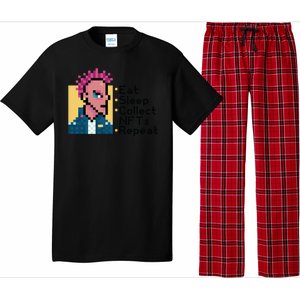 Eat Sleep Collect Nfts Repeat Pixel Pajama Set