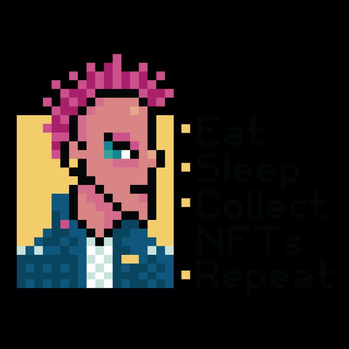 Eat Sleep Collect Nfts Repeat Pixel Baby Bodysuit