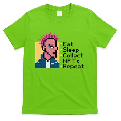 Eat Sleep Collect Nfts Repeat Pixel T-Shirt