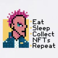 Eat Sleep Collect Nfts Repeat Pixel Garment-Dyed Sweatshirt