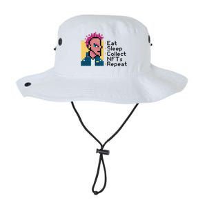 Eat Sleep Collect Nfts Repeat Pixel Legacy Cool Fit Booney Bucket Hat