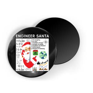 Engineer Santa Christmas Civil Chemical Engineering Student Magnet