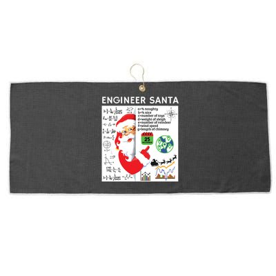 Engineer Santa Christmas Civil Chemical Engineering Student Large Microfiber Waffle Golf Towel