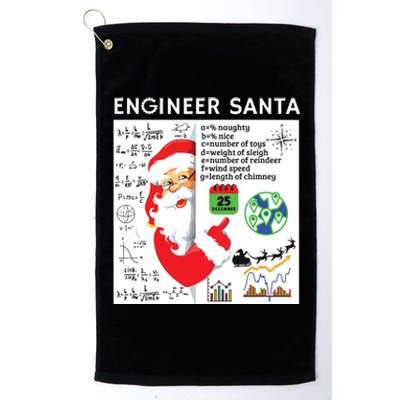 Engineer Santa Christmas Civil Chemical Engineering Student Platinum Collection Golf Towel