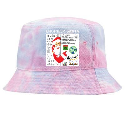 Engineer Santa Christmas Civil Chemical Engineering Student Tie-Dyed Bucket Hat