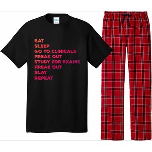 Eat Sleep Clinicals Nurse Nursing School Student Gift Meaningful Gift Pajama Set