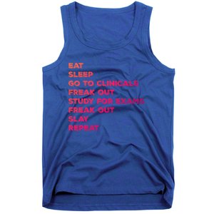 Eat Sleep Clinicals Nurse Nursing School Student Gift Meaningful Gift Tank Top