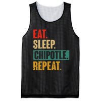 Eat Sleep Chipotle Repeat Funny Vintage Chipotle Lover Mesh Reversible Basketball Jersey Tank