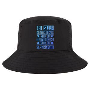 Eat Sleep Clinicals Repeat Funny Nursing School Funny Gift Cool Comfort Performance Bucket Hat