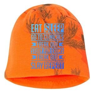 Eat Sleep Clinicals Repeat Funny Nursing School Funny Gift Kati - Camo Knit Beanie