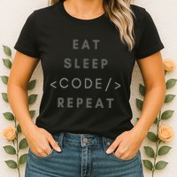 Eat Sleep Code Repeat Funny Programming Coding Women's T-Shirt