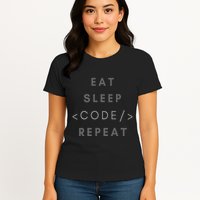 Eat Sleep Code Repeat Funny Programming Coding Women's T-Shirt