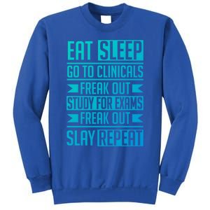 Eat Sleep Clinicals Repeat Funny Nursing School Funny Gift Sweatshirt