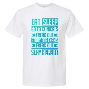 Eat Sleep Clinicals Repeat Funny Nursing School Funny Gift Garment-Dyed Heavyweight T-Shirt