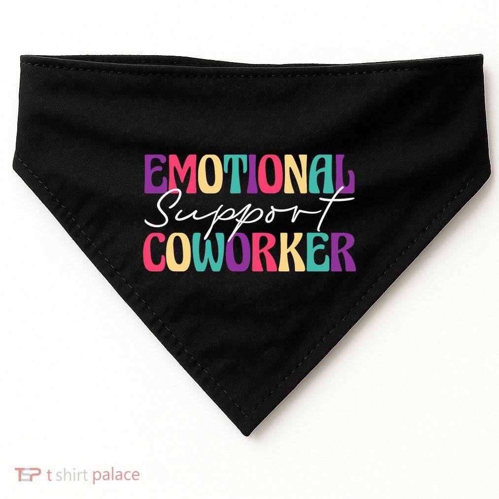 Emotional Support Coworker USA-Made Doggie Bandana