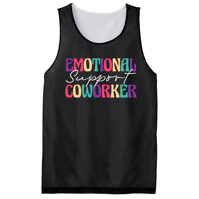 Emotional Support Coworker Mesh Reversible Basketball Jersey Tank