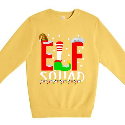 Elf Squad Christmas Matching Family Funny Xmas Squad Premium Crewneck Sweatshirt