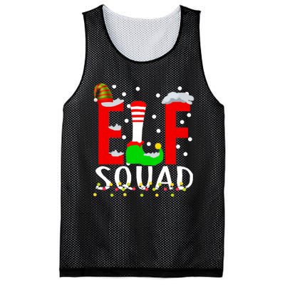 Elf Squad Christmas Matching Family Funny Xmas Squad Mesh Reversible Basketball Jersey Tank