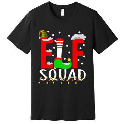 Elf Squad Christmas Matching Family Funny Xmas Squad Premium T-Shirt