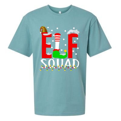 Elf Squad Christmas Matching Family Funny Xmas Squad Sueded Cloud Jersey T-Shirt