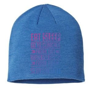 Eat Sleep Clinicals Repeat Funny Nursing School Funny Gift Sustainable Beanie