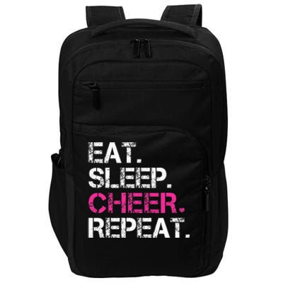 Eat Sleep Cheer Repeat Cheerleading Cheerleader Gifts Impact Tech Backpack