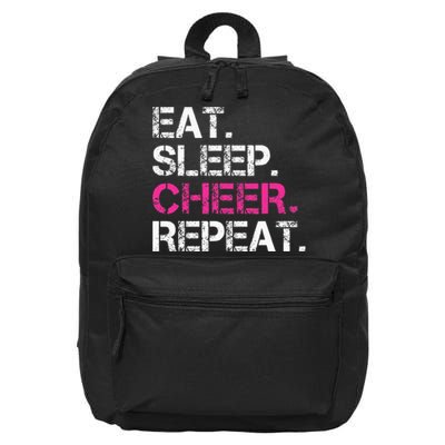 Eat Sleep Cheer Repeat Cheerleading Cheerleader Gifts 16 in Basic Backpack