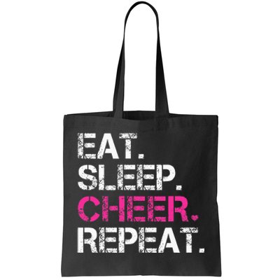 Eat Sleep Cheer Repeat Cheerleading Cheerleader Gifts Tote Bag