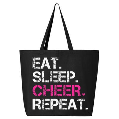 Eat Sleep Cheer Repeat Cheerleading Cheerleader Gifts 25L Jumbo Tote