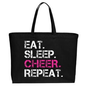 Eat Sleep Cheer Repeat Cheerleading Cheerleader Gifts Cotton Canvas Jumbo Tote