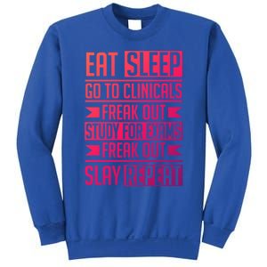 Eat Sleep Clinicals Repeat Funny Nursing School Funny Gift Sweatshirt