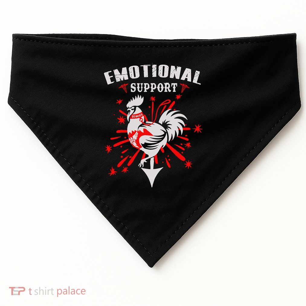 Emotional Support Chicken Emotional Support Cock USA-Made Doggie Bandana