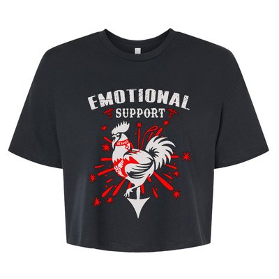 Emotional Support Chicken Emotional Support Cock Bella+Canvas Jersey Crop Tee