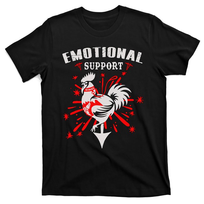 Emotional Support Chicken Emotional Support Cock T-Shirt