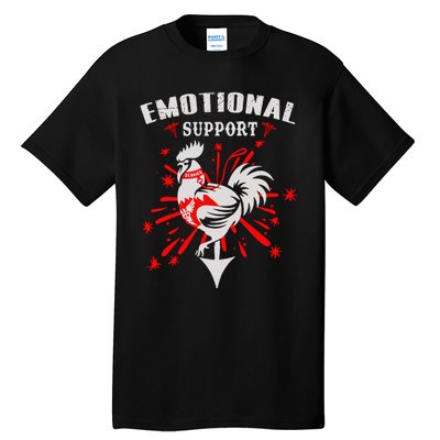 Emotional Support Chicken Emotional Support Cock Tall T-Shirt