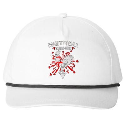 Emotional Support Chicken Emotional Support Cock Snapback Five-Panel Rope Hat