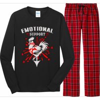 Emotional Support Chicken Emotional Support Cock Long Sleeve Pajama Set