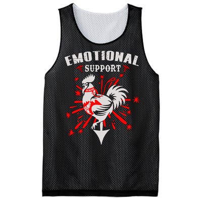 Emotional Support Chicken Emotional Support Cock Mesh Reversible Basketball Jersey Tank