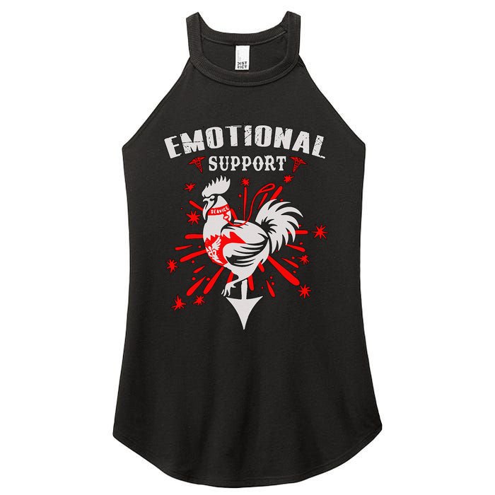 Emotional Support Chicken Emotional Support Cock Women's Perfect Tri Rocker Tank