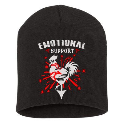 Emotional Support Chicken Emotional Support Cock Short Acrylic Beanie