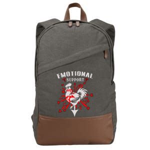 Emotional Support Chicken Emotional Support Cock Cotton Canvas Backpack