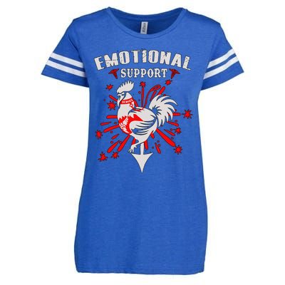 Emotional Support Chicken Emotional Support Cock Enza Ladies Jersey Football T-Shirt