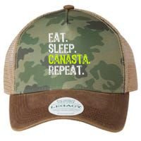 Eat Sleep Canasta Repeat Game Player Lover Funny Legacy Tie Dye Trucker Hat