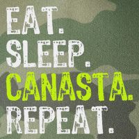 Eat Sleep Canasta Repeat Game Player Lover Funny Legacy Tie Dye Trucker Hat