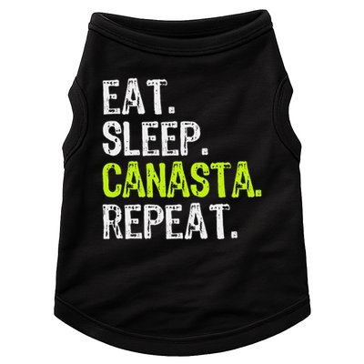 Eat Sleep Canasta Repeat Game Player Lover Funny Doggie Tank