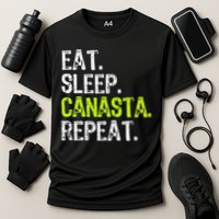 Eat Sleep Canasta Repeat Game Player Lover Funny Performance Shirt