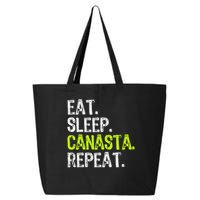 Eat Sleep Canasta Repeat Game Player Lover Funny 25L Jumbo Tote