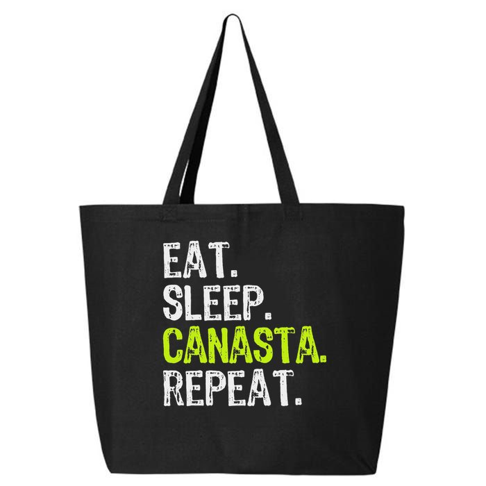 Eat Sleep Canasta Repeat Game Player Lover Funny 25L Jumbo Tote